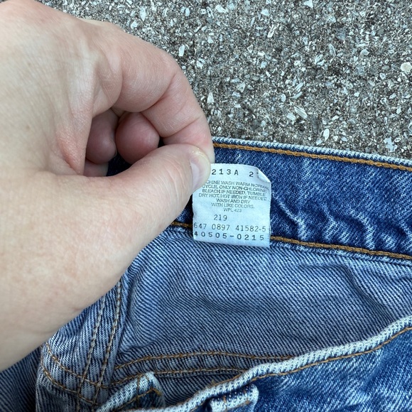 Levi’s 90s Vintage 505 Regular Fit Straight Leg Orange Tab Denim Jeans 33x30 Men - Picture 4 of 9